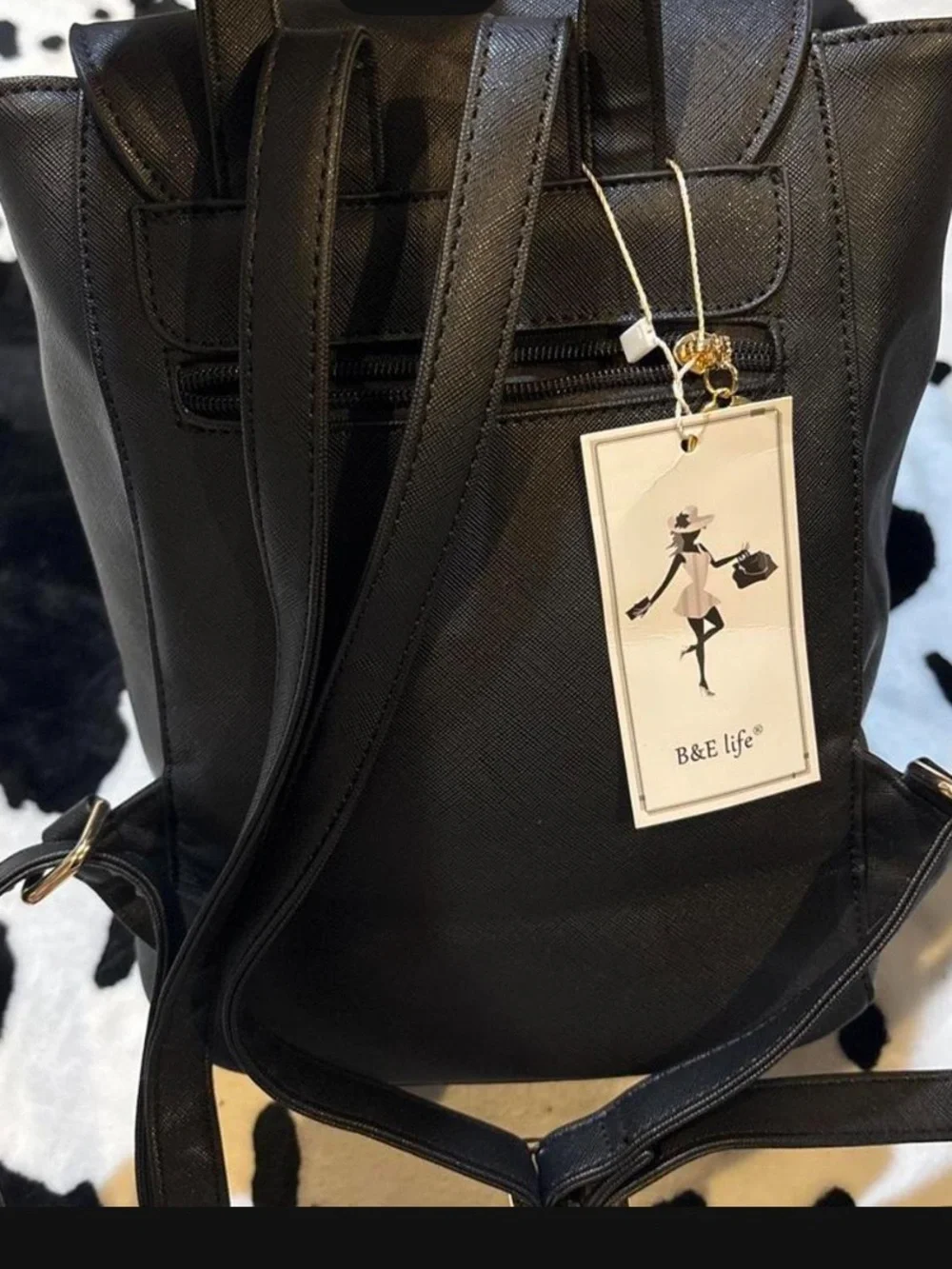 Structured Black Tote with Gold Accent - Women’s Everyday Carry